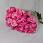 Пачка Кустовых пионовидных роз 10 штук сорт Пинк Сильва (Pink Silva), 50 см